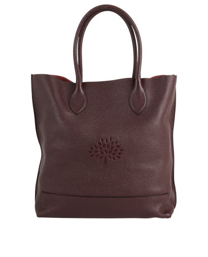 Blossom Tote, £350, Handbags, Burgundy, Leather, Front view